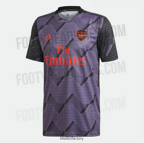 Pas cher Maillot du Arsenal PRE-MATCH Violet 2019/20