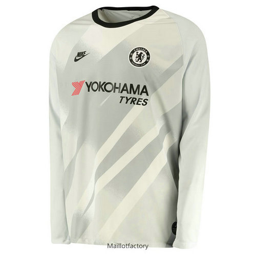 Vente Maillot du Chelsea 2019/20 Third Gardien De But Manche Longue Gris