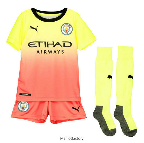 Achetés Maillot du Manchester City Enfant 2019/20 Third Jaune/Rose