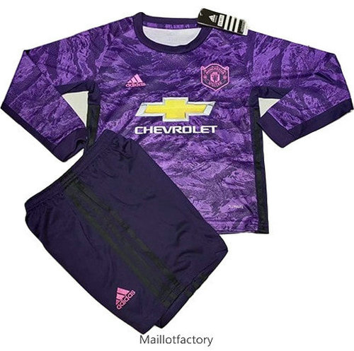 Vente Maillot du Manchester United Enfant 2019/20 Gardien De But Manche Longue Violet