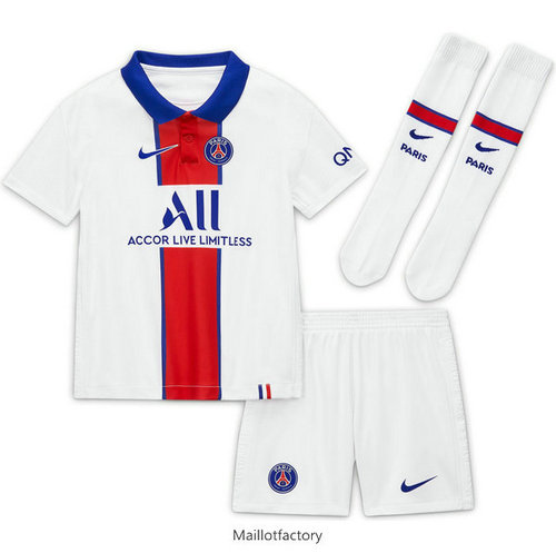 Vente Maillot du PSG Enfant 2020/21 Exterieur Blanc