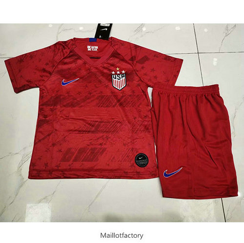 Achetez Maillot du États-Unis Enfant 2019/20 Exterieur 4 stars Rouge