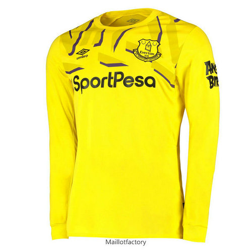 Soldes Maillot du E 2019/20 Domicile Gardien De But Jaune Manche Longue Verton