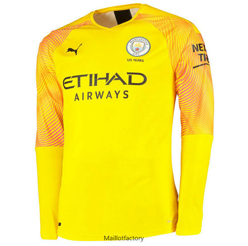 Achat Maillot du Manchester City 2019/20 Third Gardien De But Manche Longue