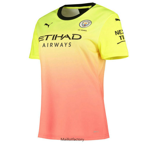 Vente Maillot du Manchester City Femme 2019/20 Third Jaune/Rose