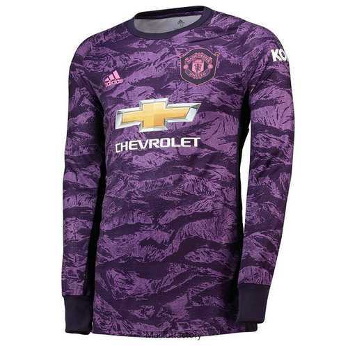 Pas cher Maillot du Manchester United 2019/20 Gardien De But Manche Longue Pourpre