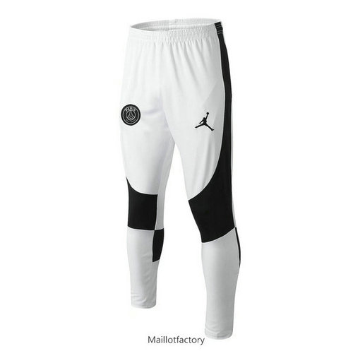 Pas cher Maillot du Pantalon PSG Jordan 2019/20 Blanc/Noir