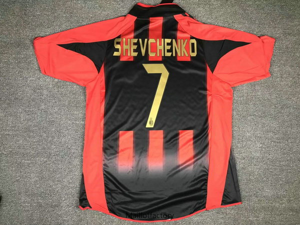 Pas cher Retro Maillot du AC Milan 2004-05 Domicile (7 shevchenko)