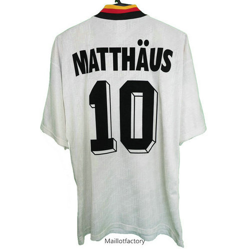 Nouveaux Retro Maillot du Allemagne 1994 Domicile Blanc (10 Matthaus)