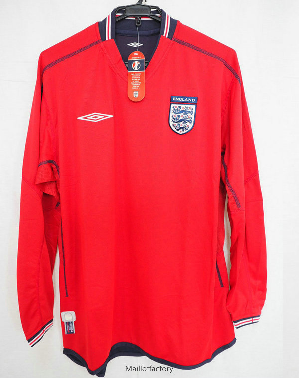 Flocage Retro Maillot du Angleterre Coupe du Monde 2002-03 Manche Longue Exterieur