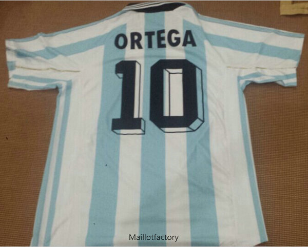 Soldes Retro Maillot du Argentina 1998 Domicile (10 Ortega)