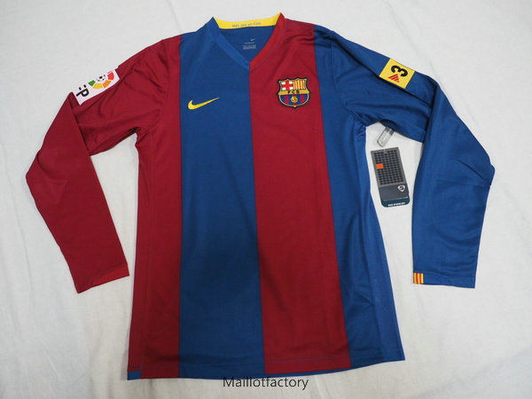 Soldes Retro Maillot du Barcelone 2006-07 Manche Longue Domicile