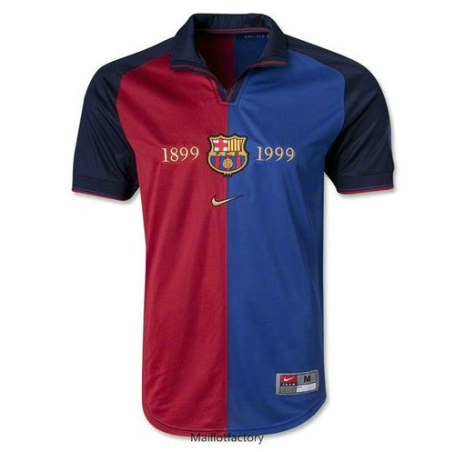 Soldes Retro Maillot du Barcelone Commemoratif Rouge Bleu 1899-99