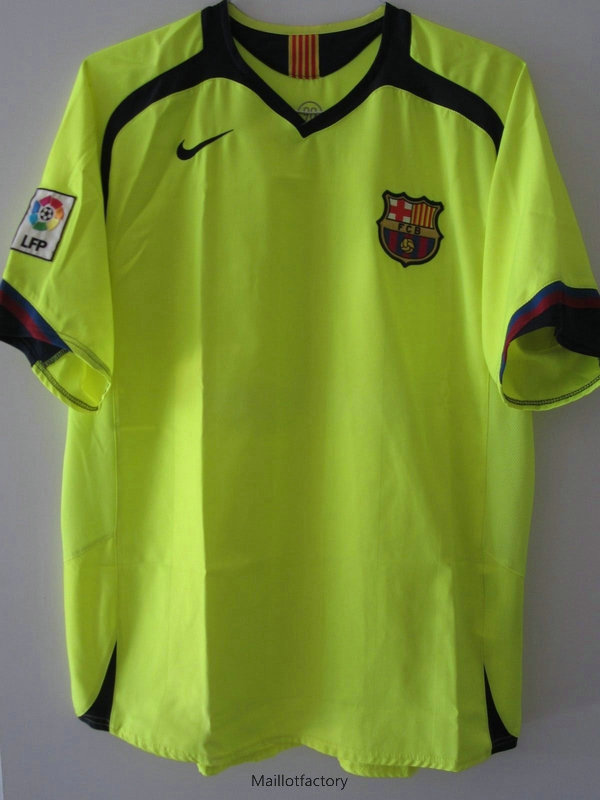 Nouveaux Retro Maillot du Barcelone 2005-06 Exterieur Vert