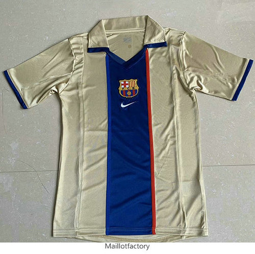 Pas cher Retro Maillot du Barcelone 2002 Exterieur