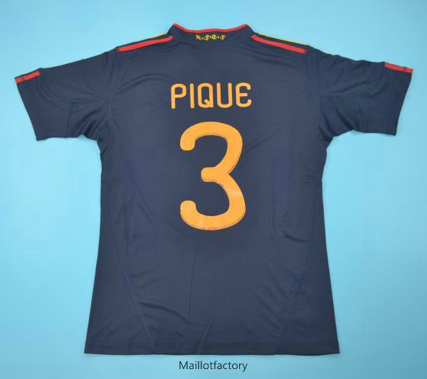 Achat Retro Maillot du Espagne Coupe du Monde 2010 Exterieur (3 Piqque)