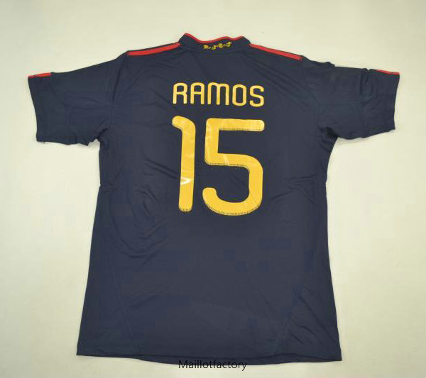 Nouveaux Retro Maillot du Espagne Coupe du Monde 2010 Exterieur (15 Rrmos)