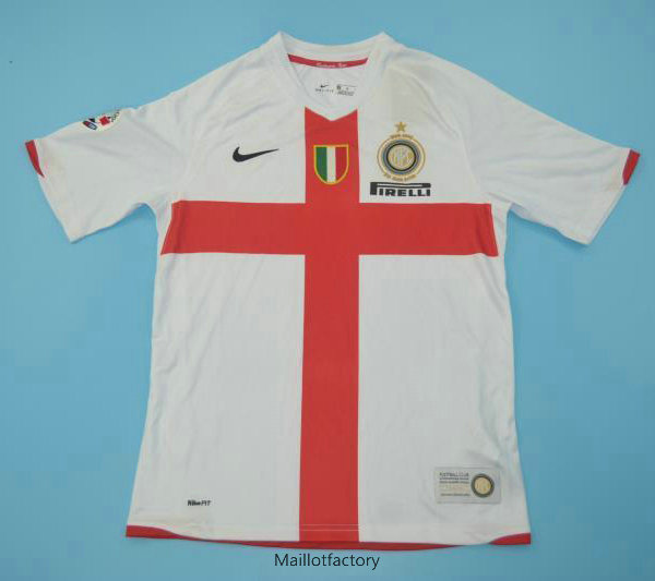 Achetez Retro Maillot du Inter Milan Centennial 2008-09 Exterieur Blanc