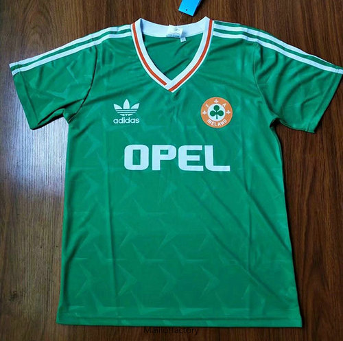 Pas cher Retro Maillot du Irish 1990 Vert Domicile