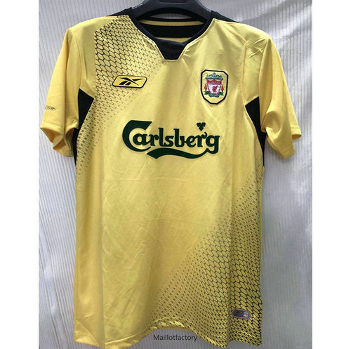 Soldes Retro Maillot du Liverpool 2004-05 Jaune