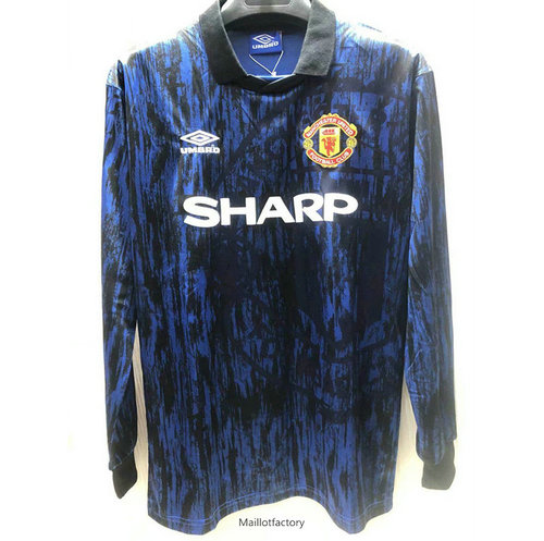 Vente Retro Maillot du Manchester United 1993 Manche Longue Exterieur