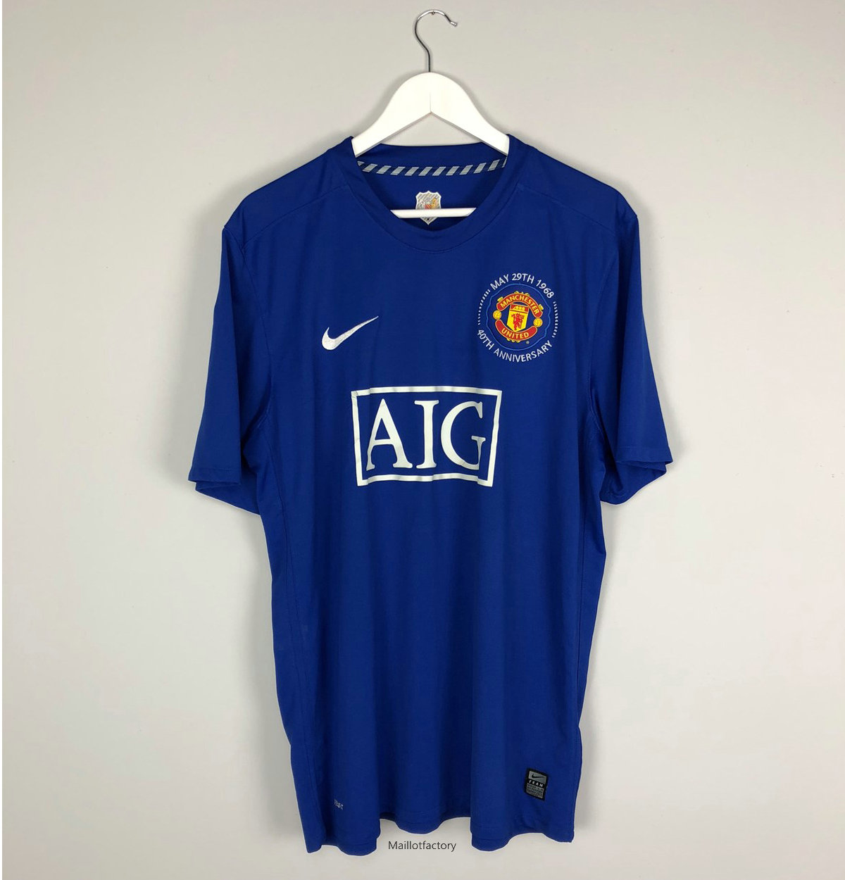 Achat Retro Maillot du Manchester United 2008-09 Exterieur Bleu