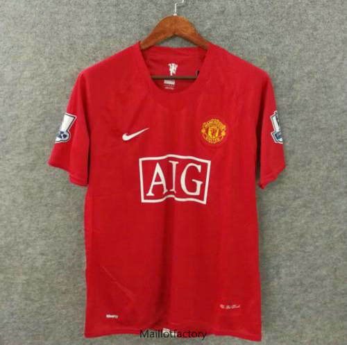 Flocage Retro Maillot du Manchester United 2007-08 Domicile