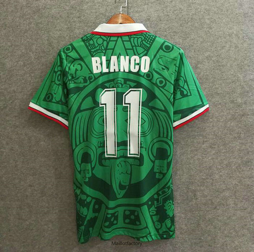 Achat Retro Maillot du Mexique 1998 Domicile Vert (11 Blanco)