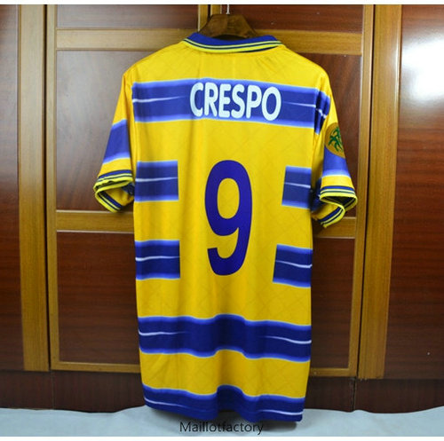 Nouveaux Retro Maillot du Parme 1998-99 Domicile Jaune (9 Crespo)