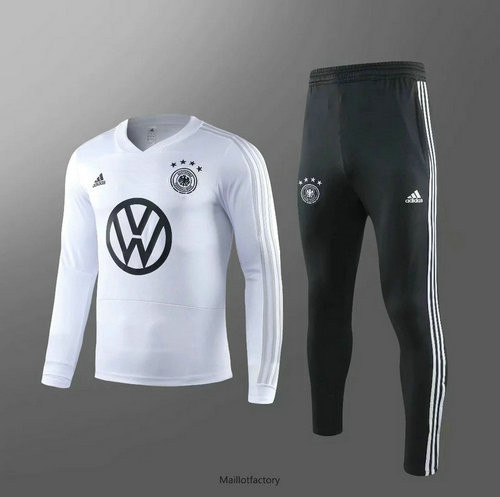 Nouveaux Survetement Allemagne 2019/20 Blanc + Short Noir