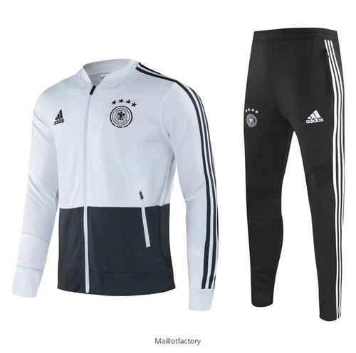 Achat Veste Survetement Allemagne 2020/21 Blanc/Noir