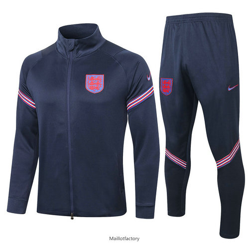 Pas cher Veste Survetement Angleterre 2020/21 Bleu Marine