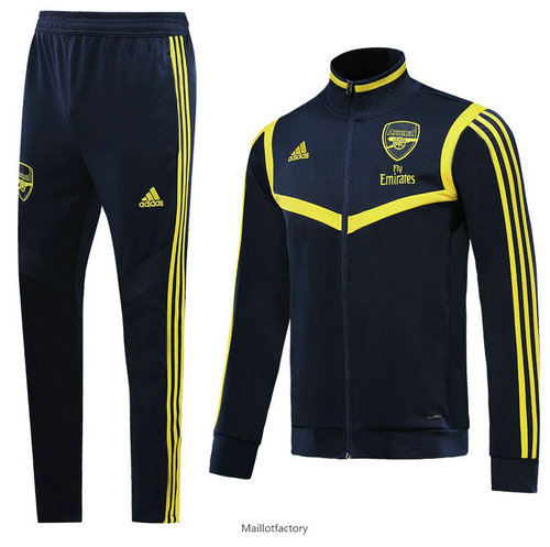 Prix Veste Survetement Arsenal 2019/20 Bleu Marine/Jaune Col Haut