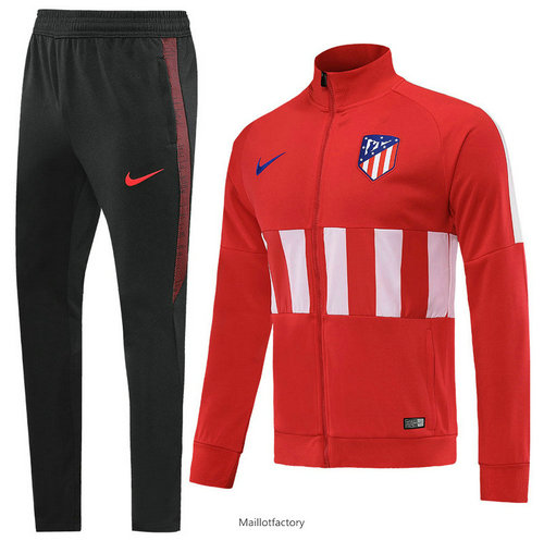 Achetez Veste Survetement Atletico Madrid 2019/20 Rouge/Blanc + Short Noir Col Haut