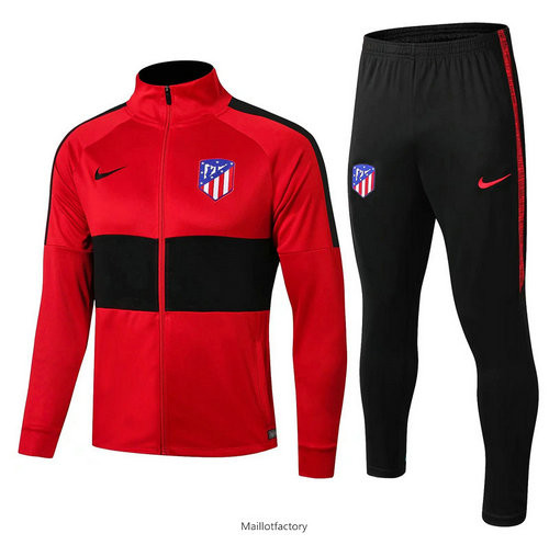 Prix Veste Survetement Atletico Madrid 2019/20 Rouge/Noir Col Haut