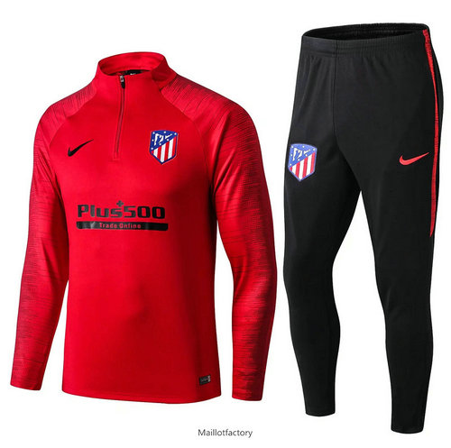 Vente Survetement Atletico Madrid 2019/20 Rouge/Noir sweat zippé