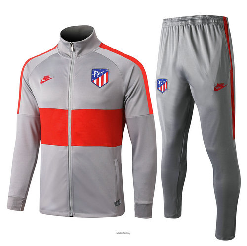 Achetés Veste Survetement Atletico Madrid 2019/20 Gris/Rouge