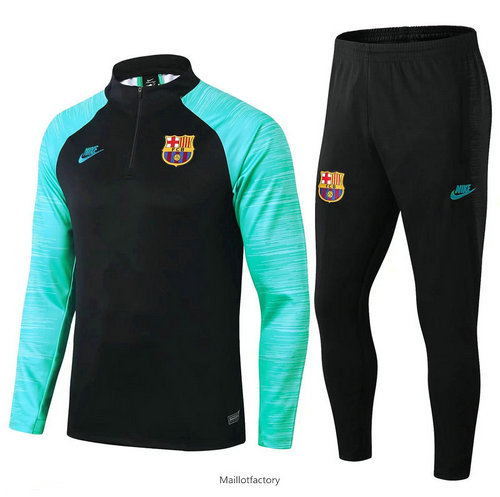 Prix Survetement Barcelone 2019/20 Noir/Bleu Vert sweat zippé