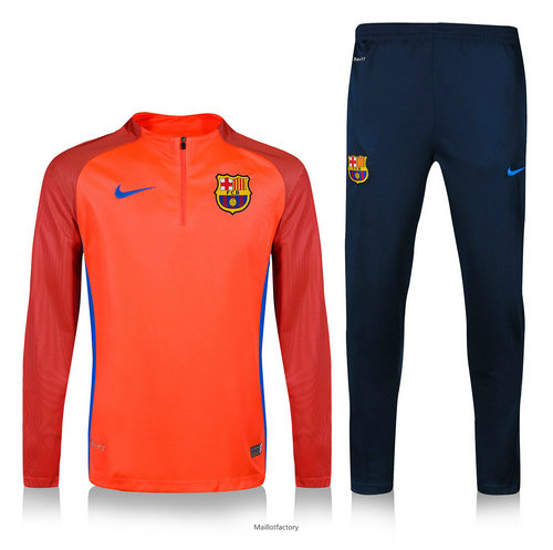 Achat Survetement Barcelone 2019/20 Orange/Bleu Marine sweat zippé