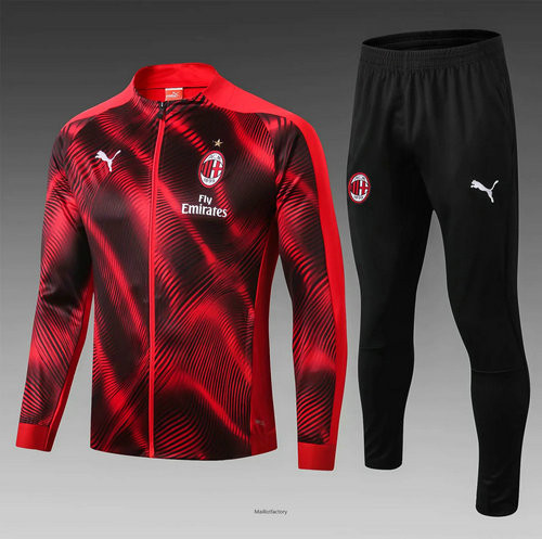 Achetez Veste Survetement Enfant AC Milan 2019/20 Rouge/Noir