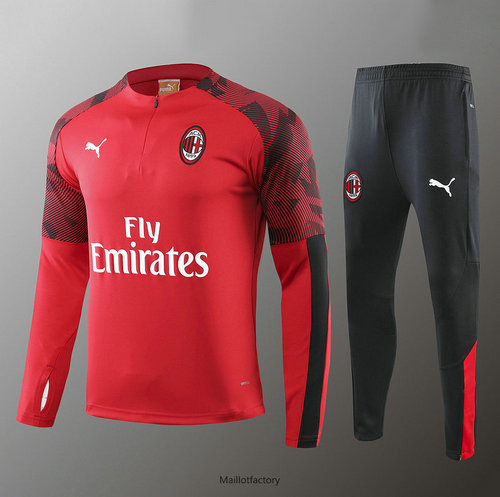 Prix Survetement Enfant AC Milan 2019/20 Rouge/Noir