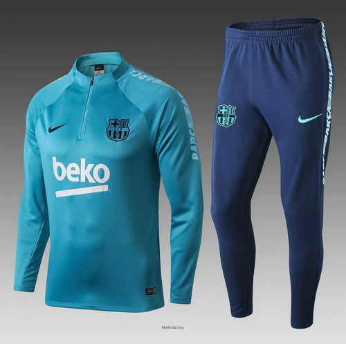 Flocage Survetement Enfant Barcelone 2019/20 Bleu Clair sweat zippé