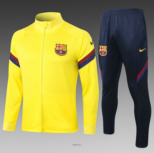 Prix Veste Survetement Enfant Barcelone 2020/21 Jaune