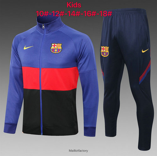 Vente Veste Survetement Enfant Barcelone 2020/21 Bleu/Rouge