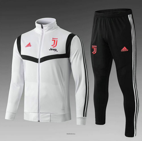 Achetés Veste Survetement Enfant Juventus 2019/20 Enfant Blanc/Noir Col Haut