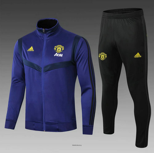 Vente Veste Survetement Enfant Manchester United 2019/20 Bleu Marine