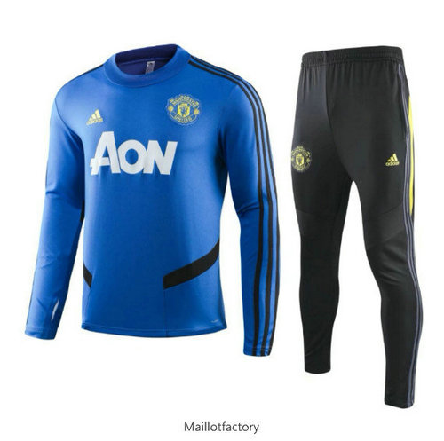 Nouveaux Survetement Enfant Manchester United 2019/20 Bleu/Noir