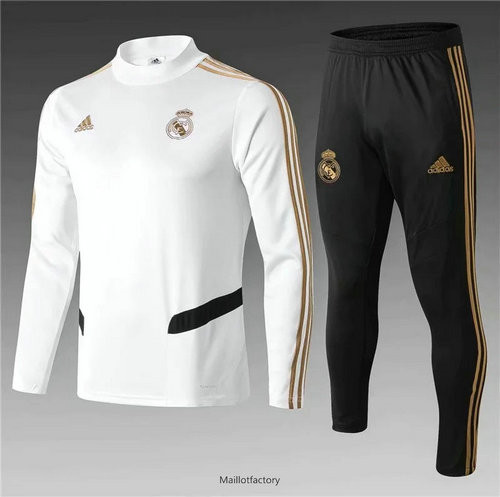 Nouveaux Survetement Enfant Real Madrid 2019/20 Blanc/Noir