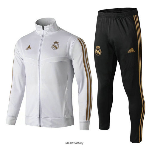 Flocage Veste Survetement Enfant Real Madrid 2019/20 Blanc/Noir