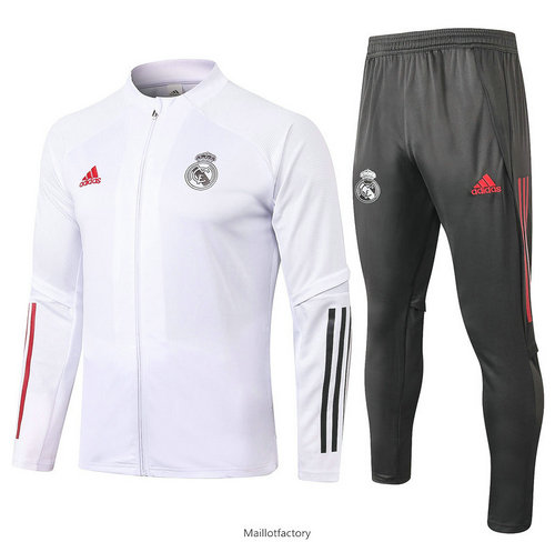 Prix Veste Survetement Enfant Real Madrid 2020/21 Enfant Blanc